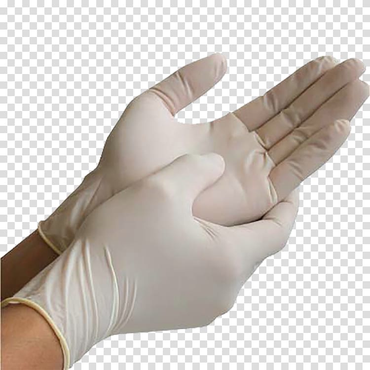 Medical glove Surgery Latex Rubber glove, glove transparent background PNG clipart