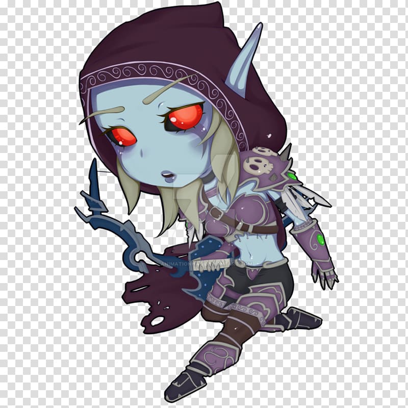 World of Warcraft Heroes of the Storm Art Sylvanas Windrunner Chibi, world of warcraft transparent background PNG clipart