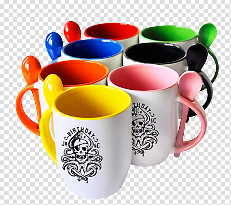 Coffee cup Mug Ceramic Spoon, cup transparent background PNG clipart