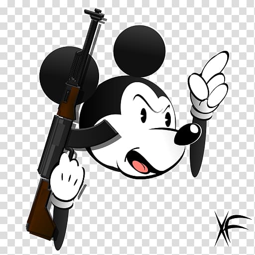 Mickey Mouse Donald Duck AK-47 Minnie Mouse Art, steam smoke transparent background PNG clipart