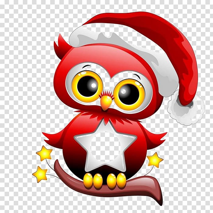 Baby Owls Santa Claus Puppy , owl transparent background PNG clipart