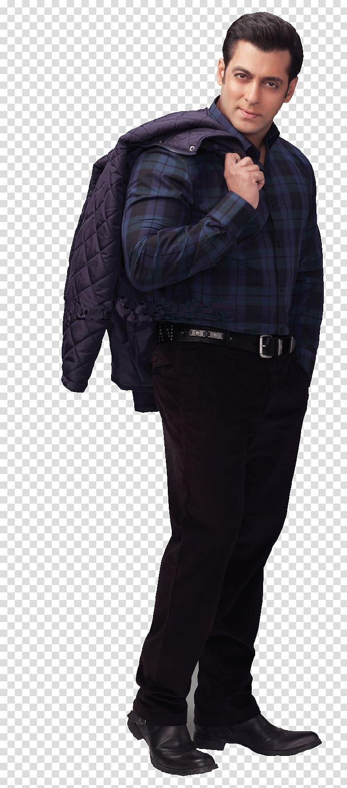 man wearing black plaid sport shirt and dress pants, Salman Khan Bollywood Actor, jason statham transparent background PNG clipart