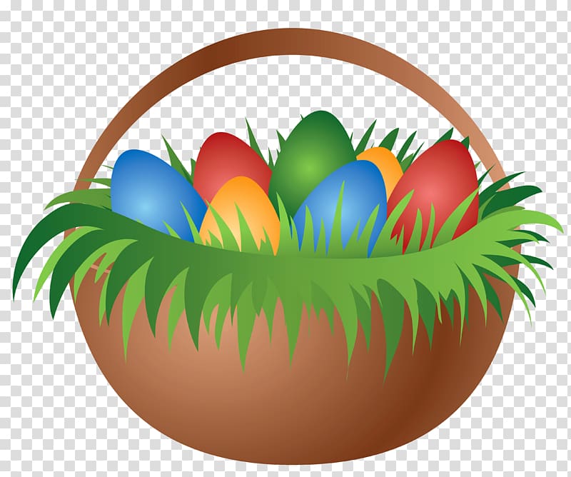 egg on basket illustration, Easter Bunny Easter egg Easter basket , Painted Easter Basket with Easter Eggs transparent background PNG clipart