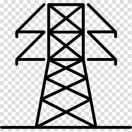 Electric power transmission Overhead power line Transmission tower Electricity, electric tower transparent background PNG clipart