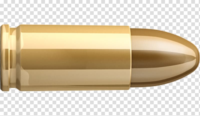 Full metal jacket bullet 9×19mm Parabellum Ammunition Cartridge, ammunition transparent background PNG clipart