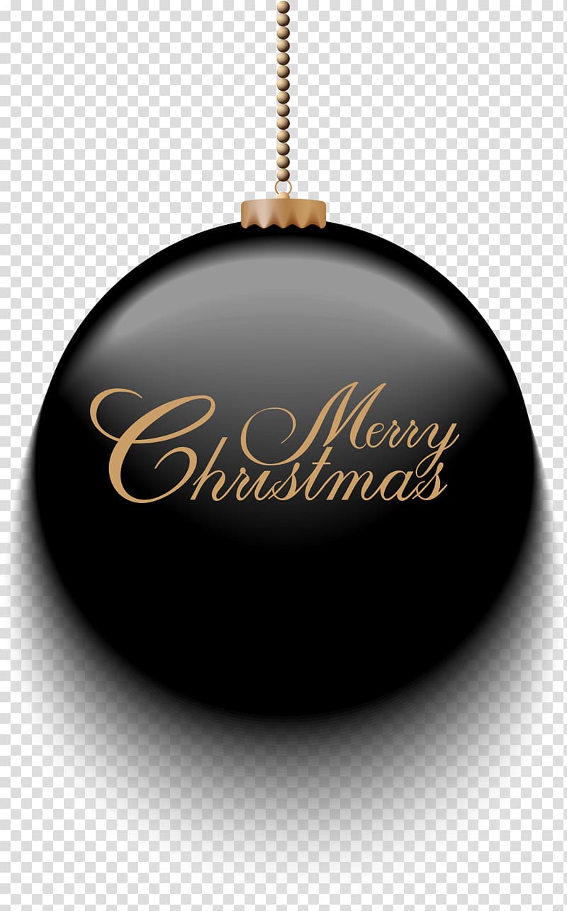 Christmas ornament, Black Christmas ball transparent background PNG clipart
