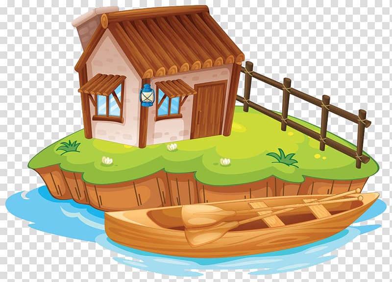 Log cabin , Island house transparent background PNG clipart