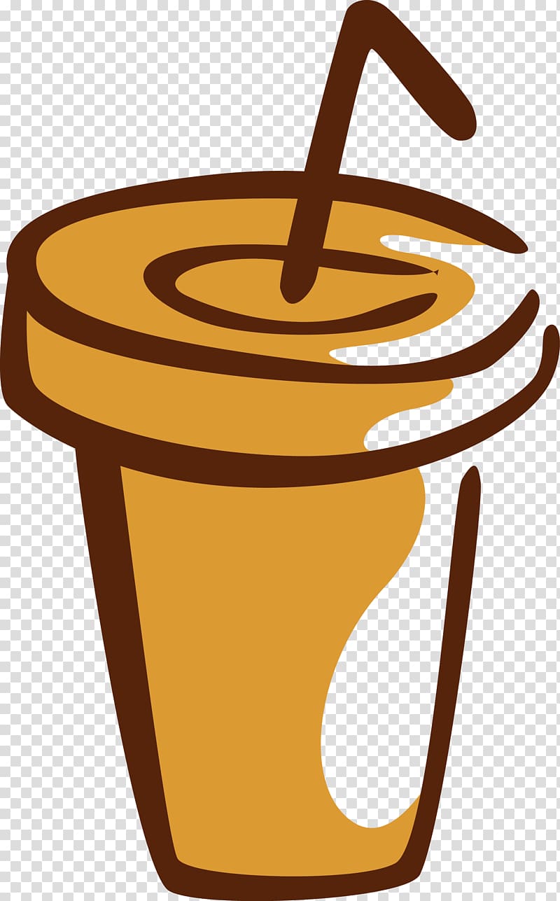 Coffee cup Cocktail Tea Take-out, Hand painted coffee cup transparent background PNG clipart