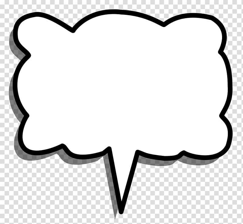 black and white graphics, Callout Speech balloon , Speech Bubble transparent background PNG clipart