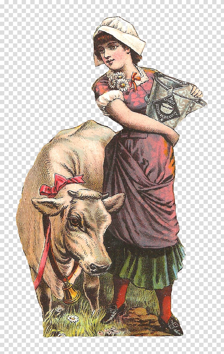 Cattle Milkmaid Milking , maid transparent background PNG clipart