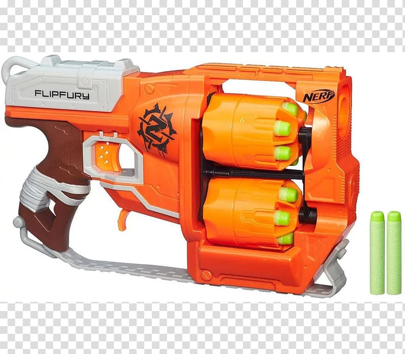 NERF Zombie Strike Flip Fury Toy NERF Zombie Strike Doominator Blaster Hasbro NERF Zombie Strike, toy transparent background PNG clipart
