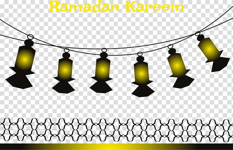 black and yellow lanterns illustration, Five Pillars of Islam Muslim, Islamic Cary yellow lamp transparent background PNG clipart