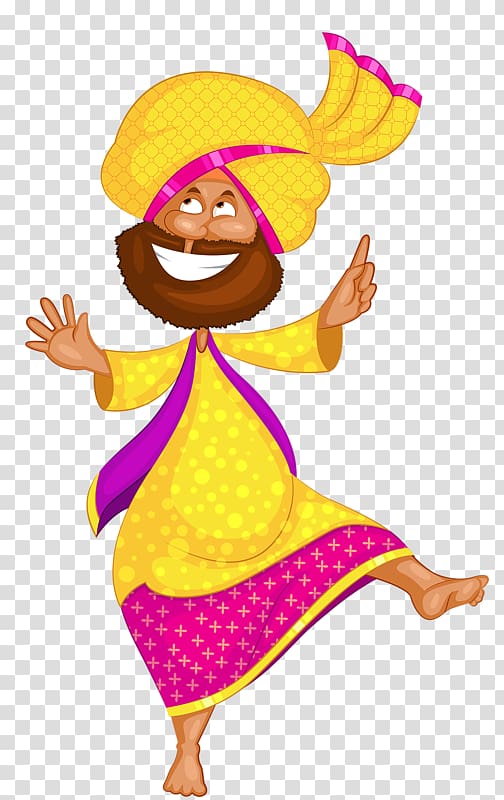 male wearing yellow turban illustration, India Republic Day , Laughing Indians transparent background PNG clipart