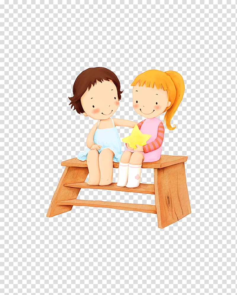Cartoon Child , Cute cartoon villain sit stool transparent background PNG clipart