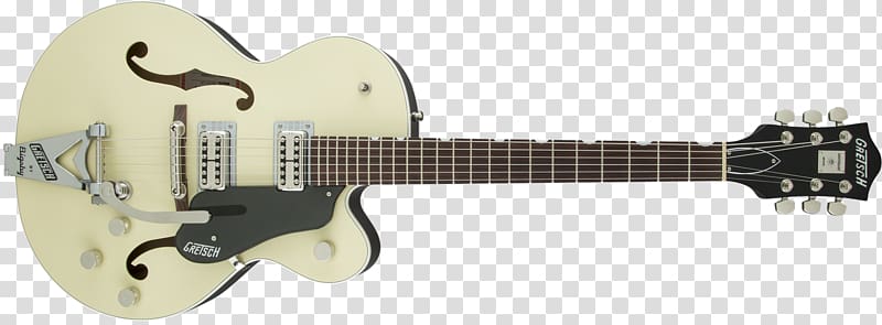 Gretsch White Falcon Semi-acoustic guitar Bigsby vibrato tailpiece, Bass Guitar transparent background PNG clipart