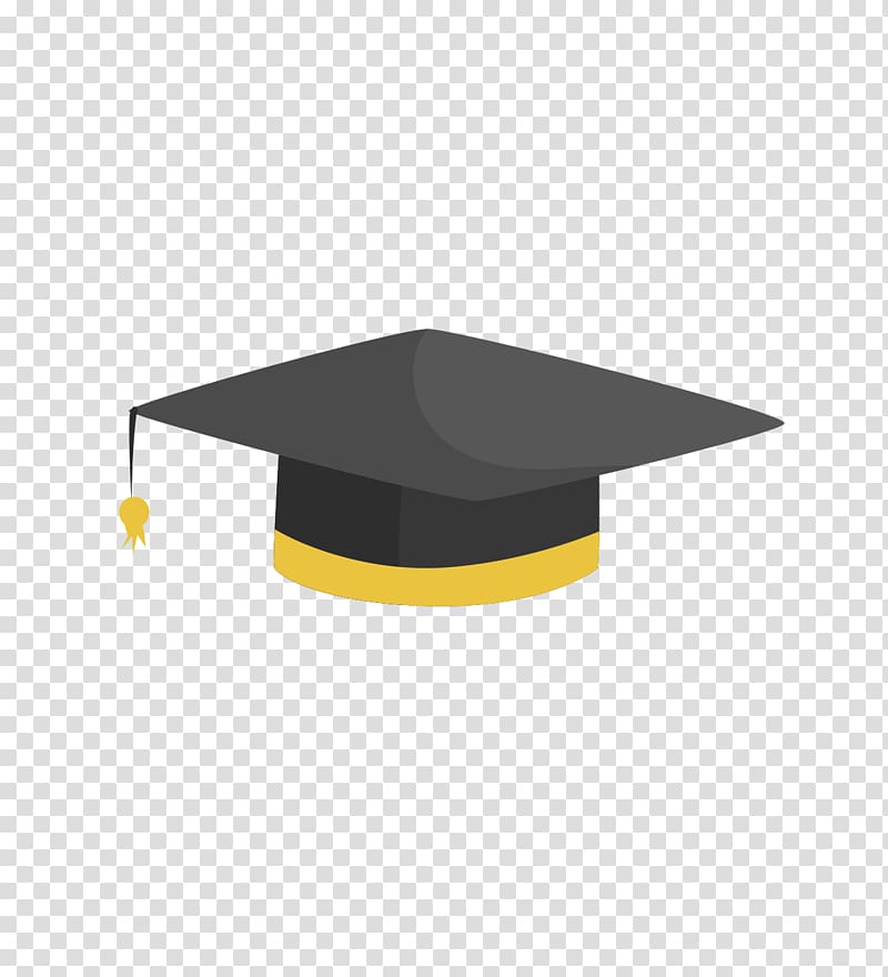 Yellow Angle Pattern, Bachelor cap transparent background PNG clipart