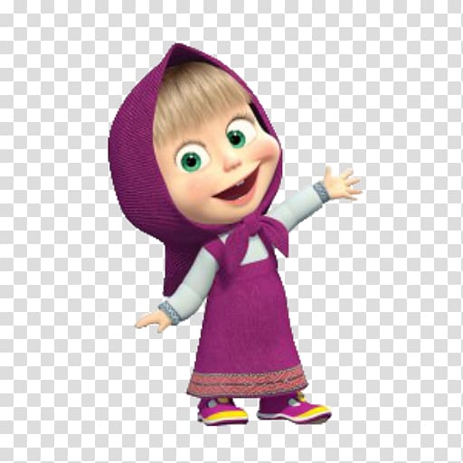 girl in purple hood character, Masha and the Bear Desktop Animation, masha transparent background PNG clipart