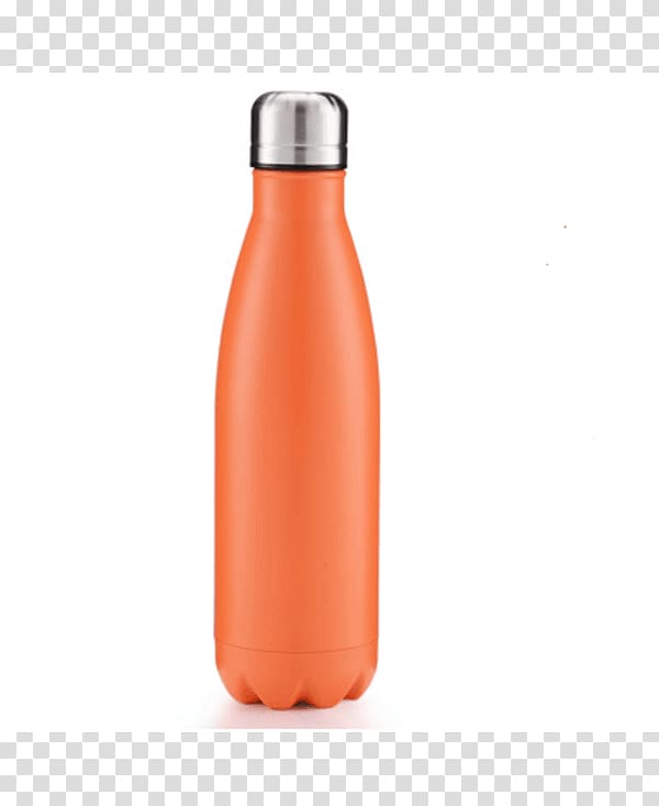 Water Bottles Barbecue Plastic Thermoses, orange water transparent background PNG clipart