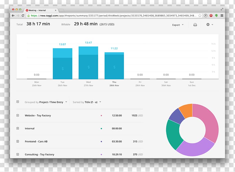 Toggl Time-tracking software Computer program Management Computer Software, time transparent background PNG clipart