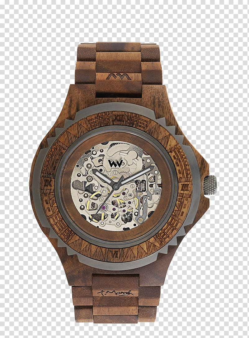 WeWOOD Automatic watch Miyota 8215 Marsh Nut, watch transparent background PNG clipart