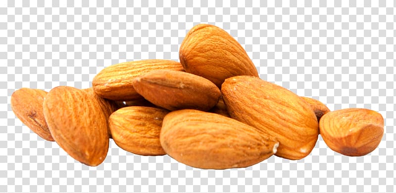 several brown almonds, Almond milk Nut , Food Almond transparent background PNG clipart