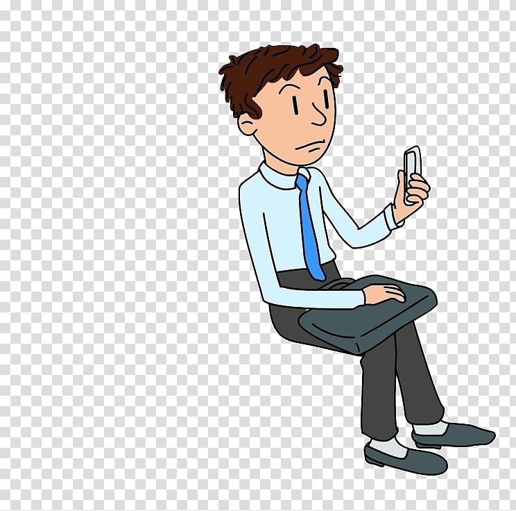 Mobile phone Illustration, People take the phone transparent background PNG clipart