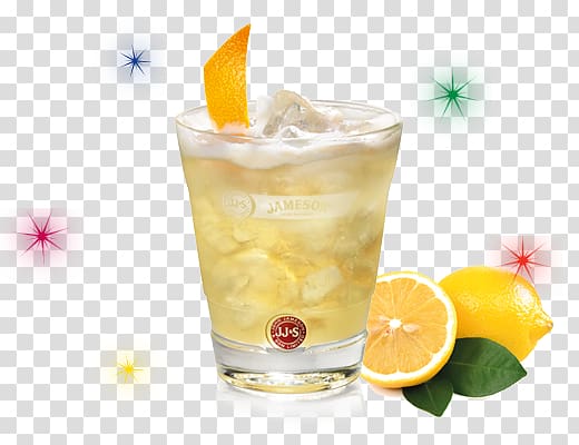 Cocktail garnish Whiskey sour Jameson Irish Whiskey, cocktail transparent background PNG clipart