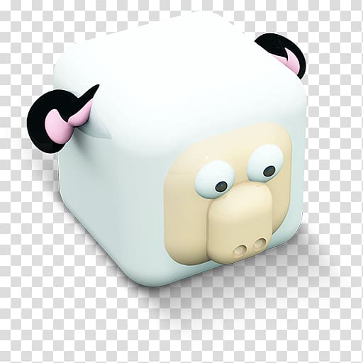 white and brown cube cow , flightless bird technology, Sheep transparent background PNG clipart