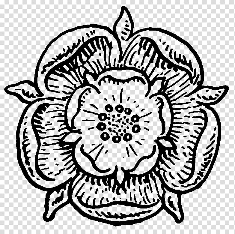 Medusa , tudor rose line drawing transparent background PNG clipart