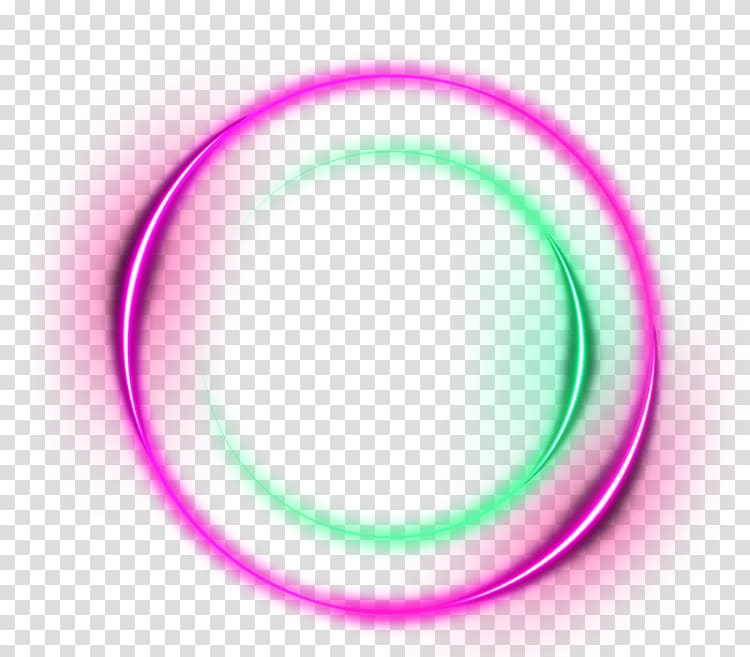 round pink and green lights, Light Halo, Purple Halo Light Effect Ring Effect Element transparent background PNG clipart