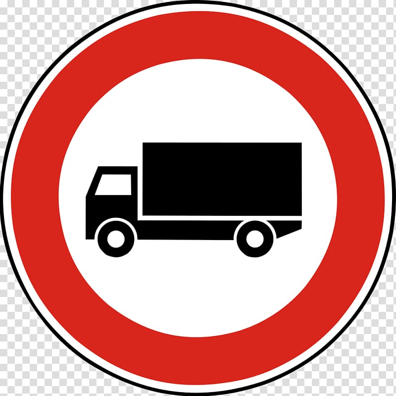 Truck Traffic sign Car Gross vehicle weight rating Road, lorry transparent background PNG clipart