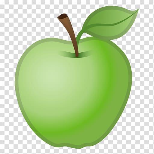 Apple Emoji Android Granny Smith Manzana verde, GREEN APPLE transparent background PNG clipart