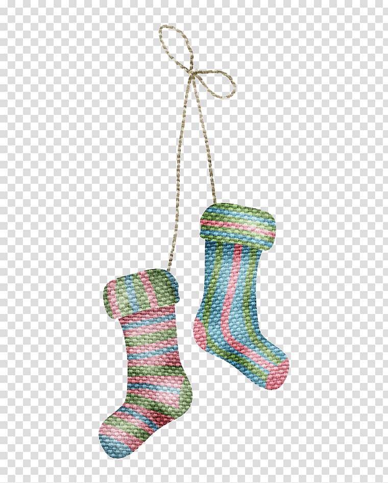 Christmas ornament Christmas ing Hosiery, Color wool socks transparent background PNG clipart