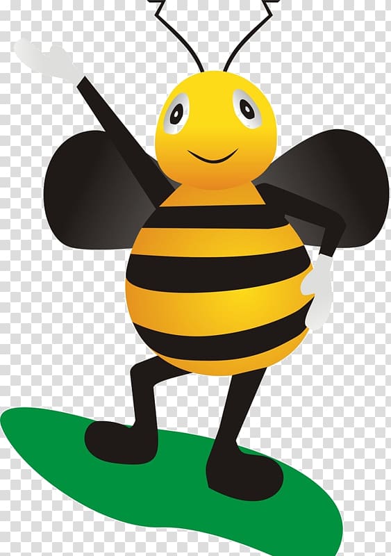 Apidae Apis florea Cartoon, Cartoon Bee material transparent background PNG clipart