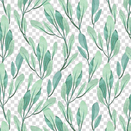 green flowers painting, Teal Pin Motif Pattern, Light green leaves background transparent background PNG clipart