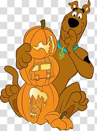 Scooby illustration, Scooby Doo With Pumpkins transparent background PNG clipart