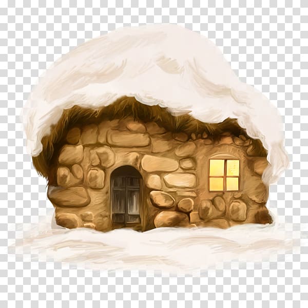 House Igloo Immeuble Snow, Cartoon snow house transparent background PNG clipart