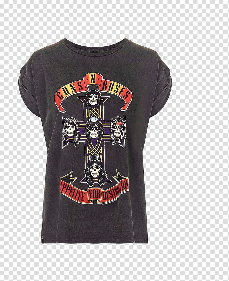 T-shirt Guns N' Roses Appetite for Destruction Top Fashion, T-shirt transparent background PNG clipart