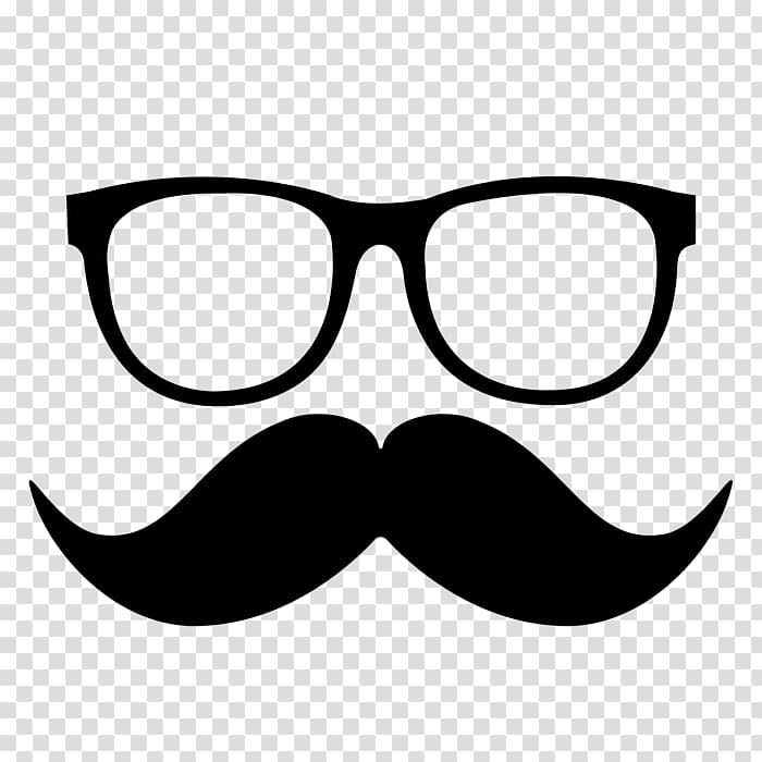 Eyeglasses With Black Frames Illustration Moustache Hipster Beard