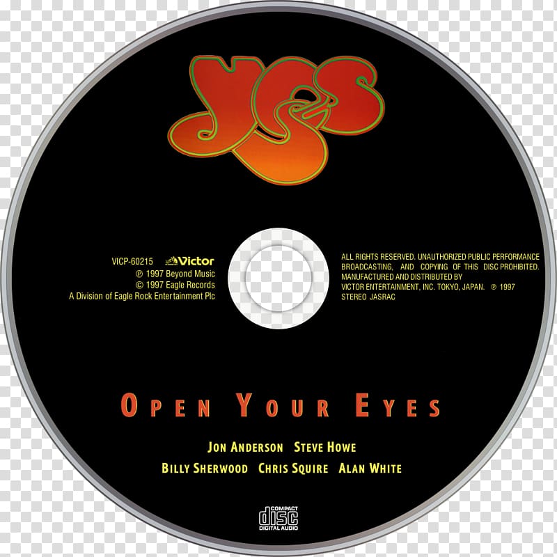 Compact disc Open Your Eyes 9012Live: The Solos Music, Yes transparent background PNG clipart
