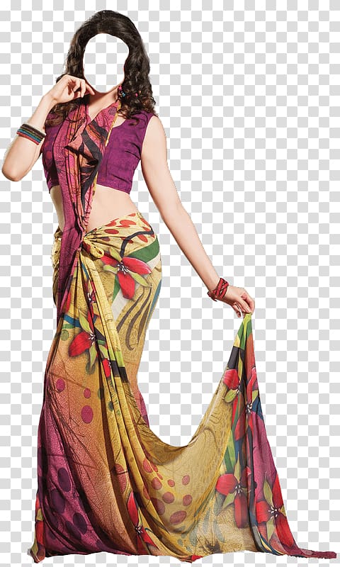 Silk Magenta Fashion Dress, Wedding sari transparent background PNG clipart