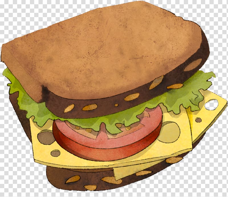 Open sandwich Breakfast sandwich Hamburger Ham and cheese sandwich, typo transparent background PNG clipart
