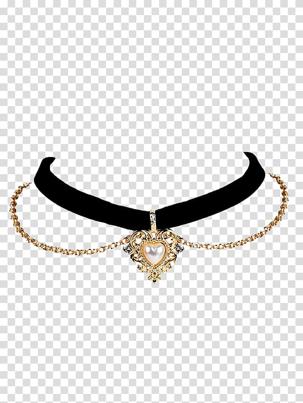 gold-colored collar necklace, Earring Necklace Choker Jewellery Pearl, NECKLACE transparent background PNG clipart