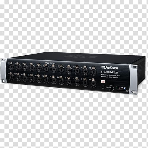 Audio Mixers PreSonus Digital mixing console 19-inch rack Digital data, Vincent Bach transparent background PNG clipart