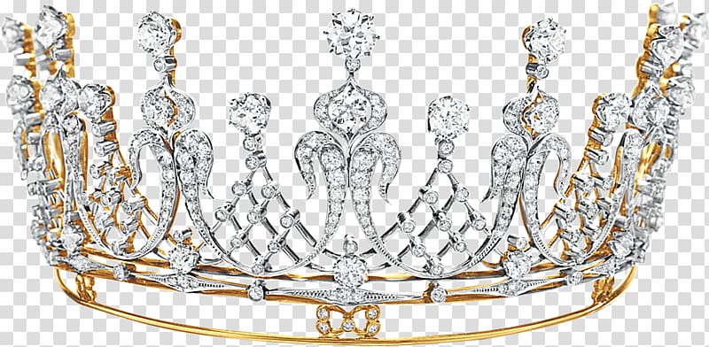 gold-colored clear gemstone crown illustration, Los Angeles Gemological Institute of America Tiara Crown Diamond, Silver Crown transparent background PNG clipart