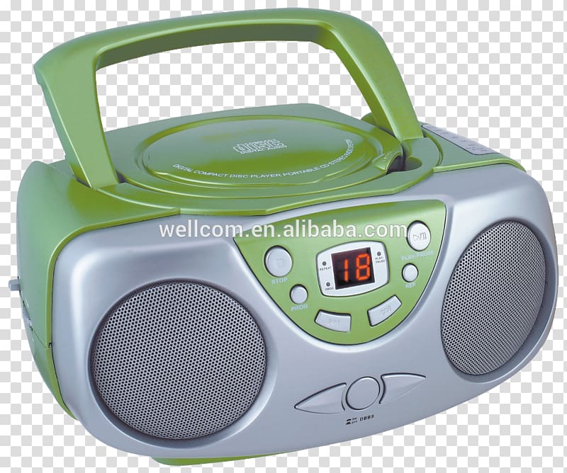 Portable CD player Compact disc Boombox Sylvania SRCD243M, radio transparent background PNG clipart