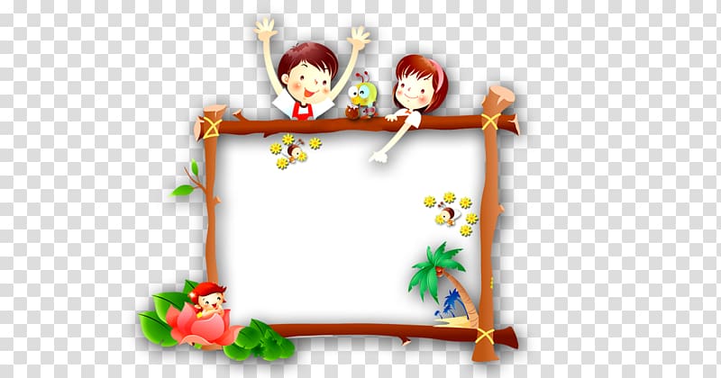 brown and red floral frame , Child Film frame Graphic design, Children Border transparent background PNG clipart