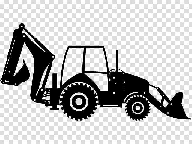 Heavy Machinery Backhoe loader, tractor transparent background PNG clipart