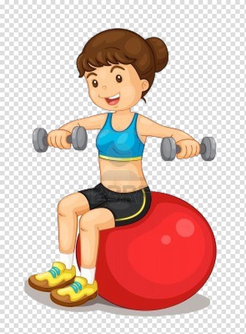 Exercise Balls Exercise equipment Fitness Centre, woman transparent background PNG clipart