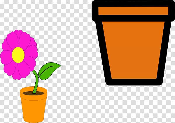 Flowerpot Cartoon , Flower Pot Outline transparent background PNG clipart